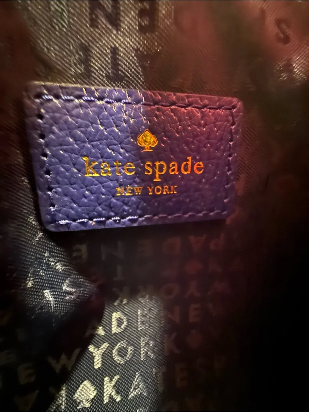 Kate spade grape 🍇 blue wristlet/pouch/clutch